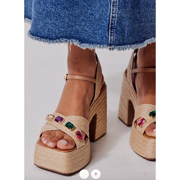 Anthropologie Vicenza Jeweled Summertime Heels - Picture 7 of 7